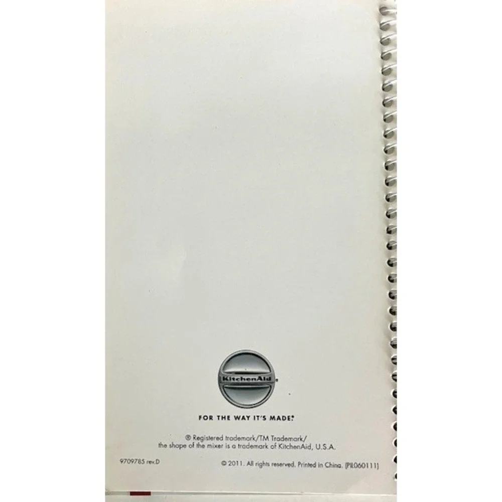 Instructions & Recipes for Your Kitchenaid Stand Mixer Manual 9709785 Rev D 2011